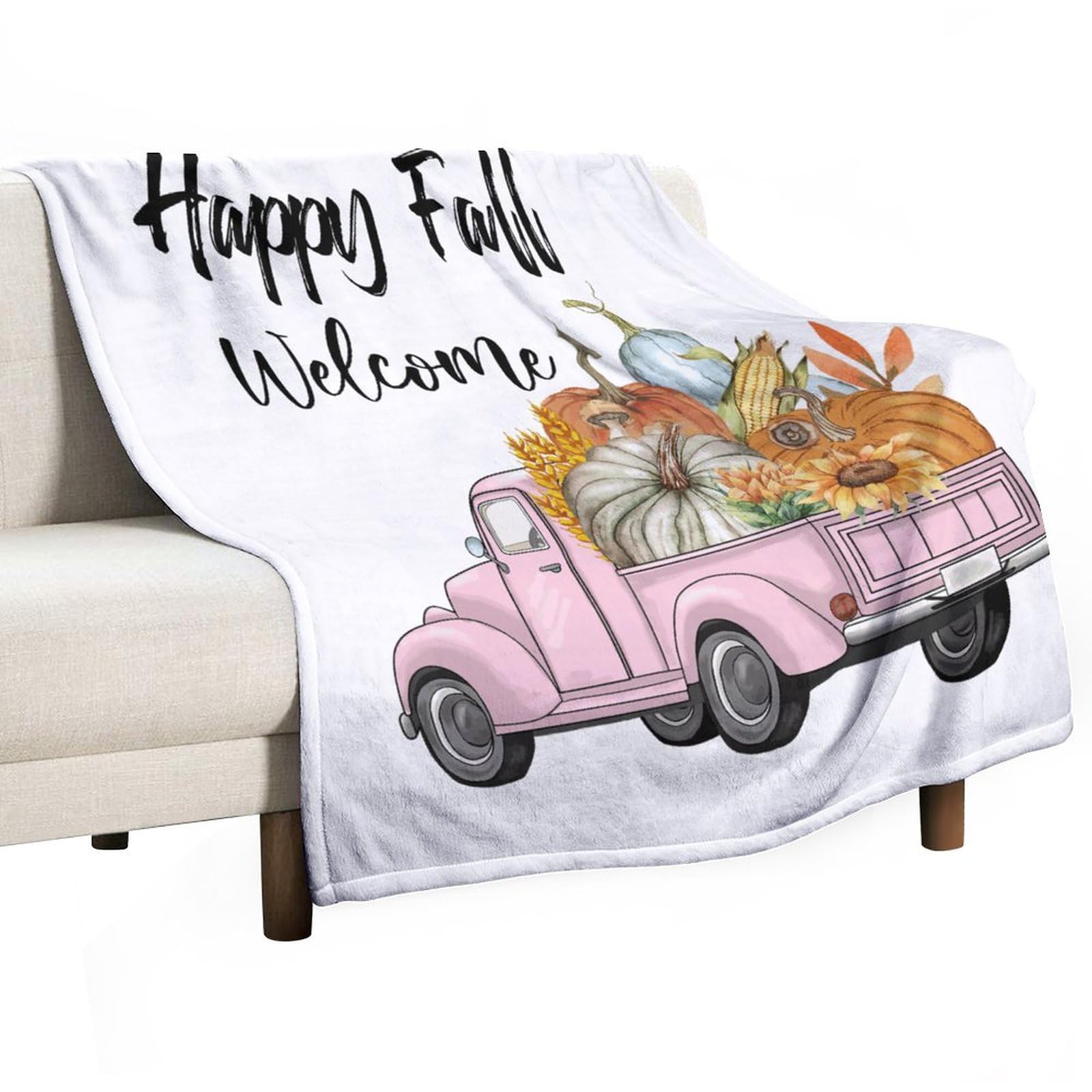 Couverture citrouille Happy Fall : enveloppez votre famille de douceur et de chaleur