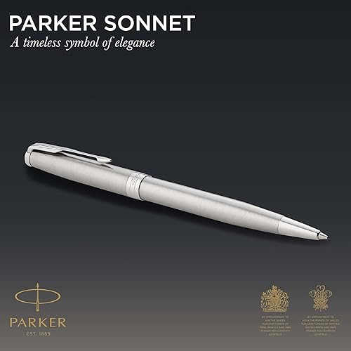 Miniatura 2 de PARKER Sonnet1931512 pluma de acero inoxidable con ribete de paladio tinta negra punta media Acero inoxidable y cromo Estándar