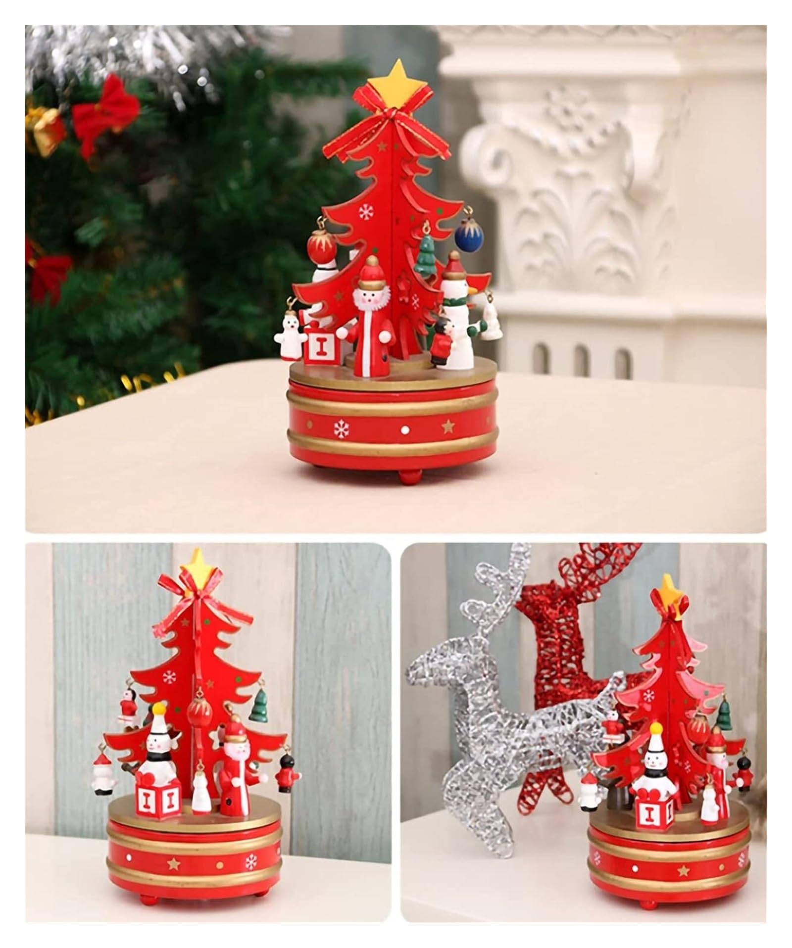 Amazon.co.jp: オルゴール クリスマスオルゴール木製クリスマス