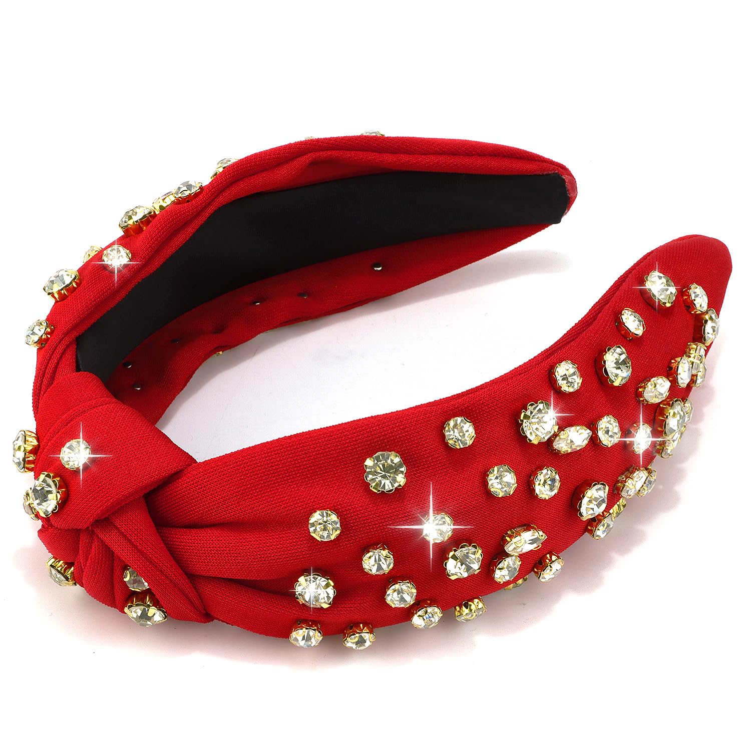 Elegant Red Embellished Headband UNOMOR red embellished headband Hairband Rhinestone Elegant  main image 2