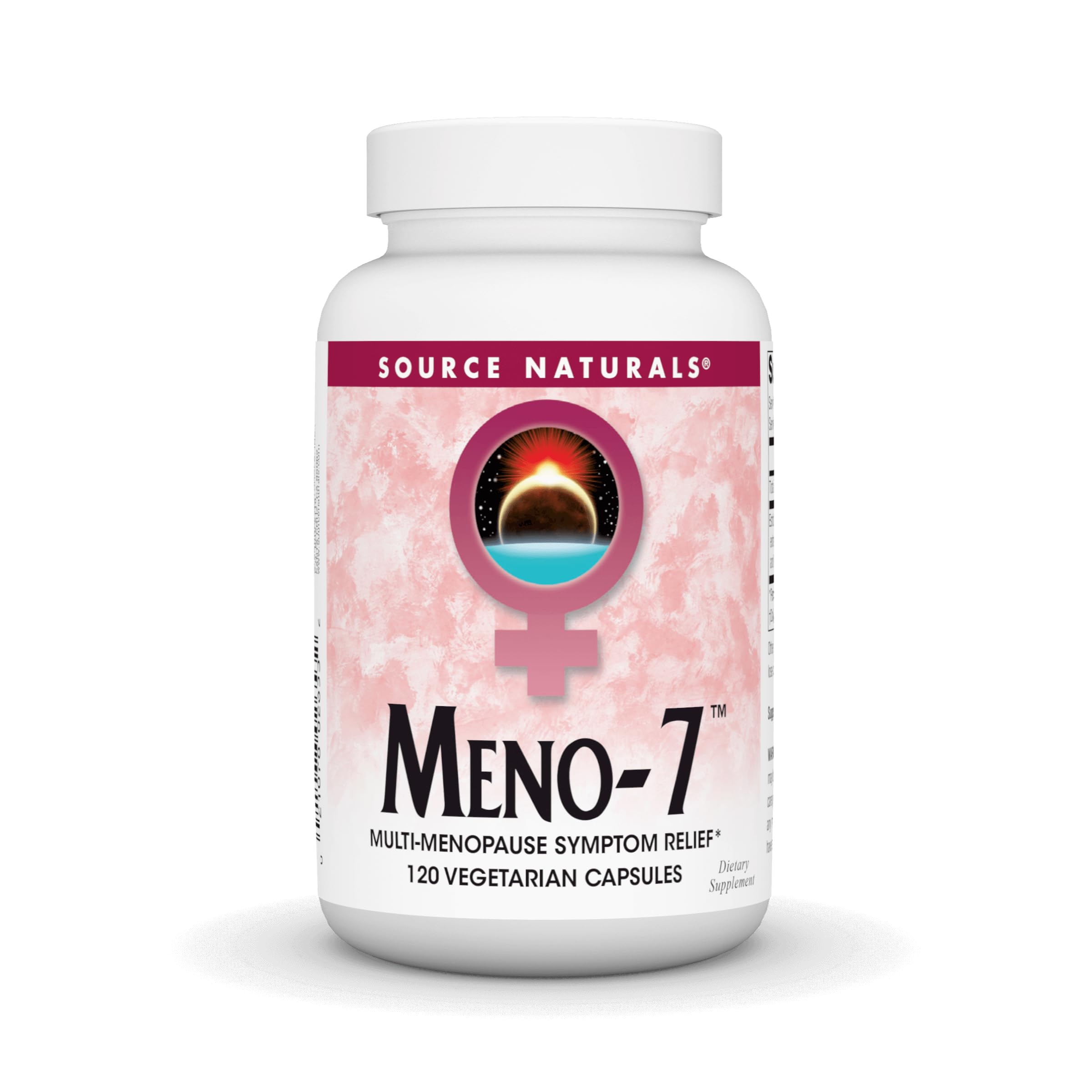 Source Naturals Meno-7, Multi-Menopause Symptom Relief* - 120 Vegetarian Capsules