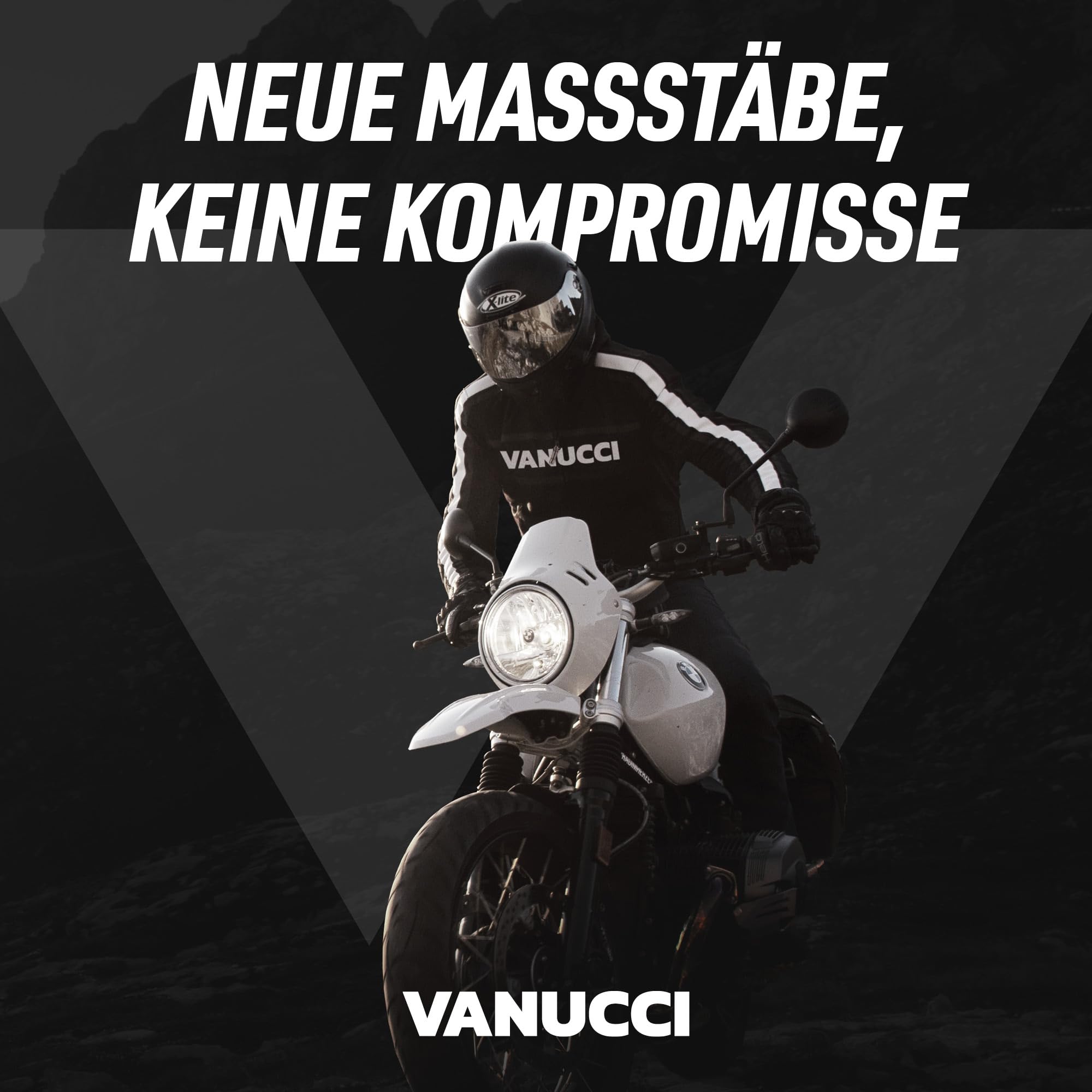 Vanucci VSB-3 Motorrad Schuhe Herren, Leichte Motorradschuhe mit CE-Zertifizierung, Atmungsaktive Motorradstiefel Herren, Gr. 40-46