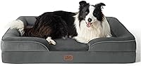 Vista 176 de Bedsure - Cama ortopédica extragrande para perros, sofá cama lavable para perros extragrandes, espuma de soporte con funda extraíble y lavable, negro