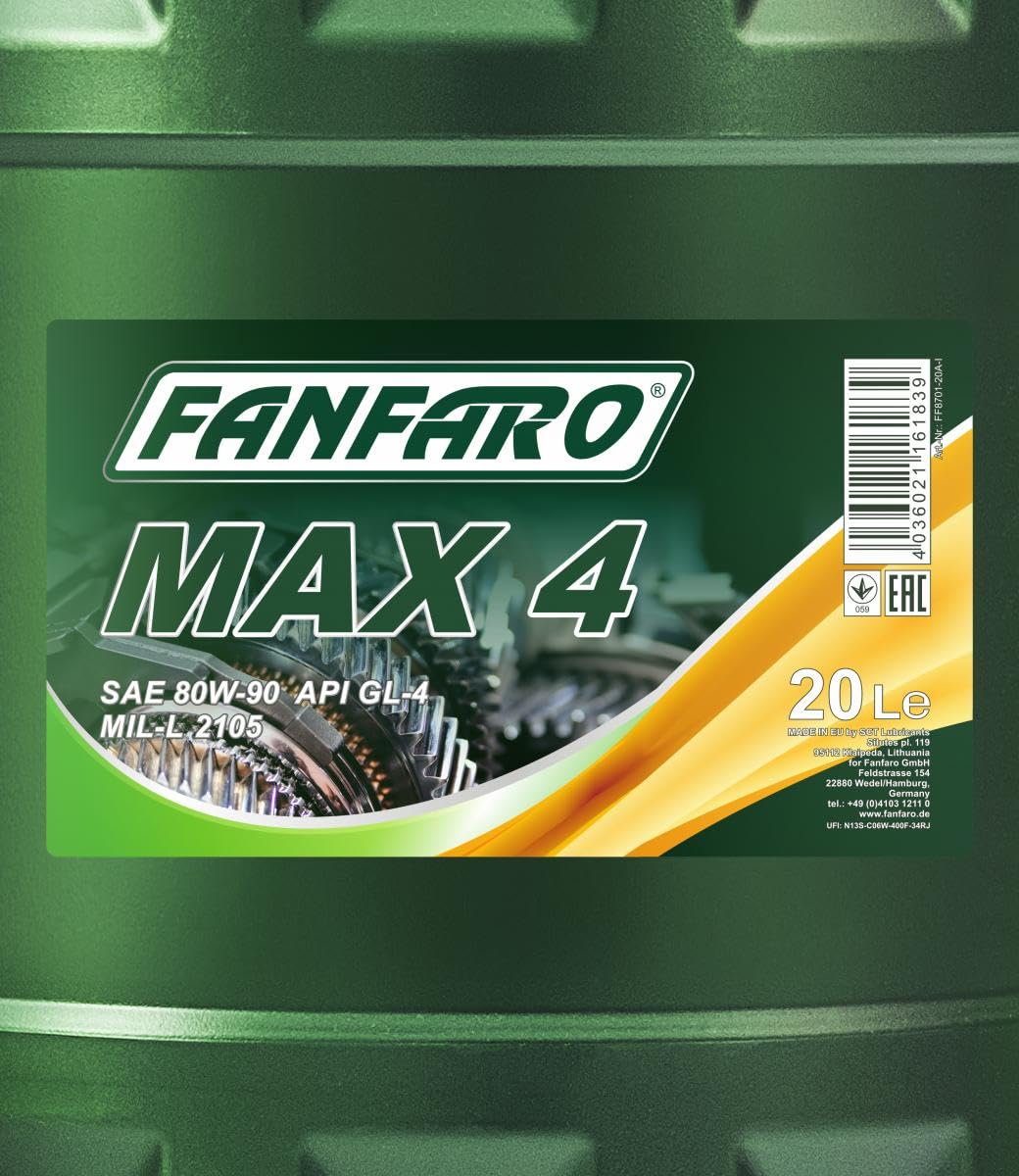 FANFARO 8701 MAX 4 80W-90 GL-4 20L