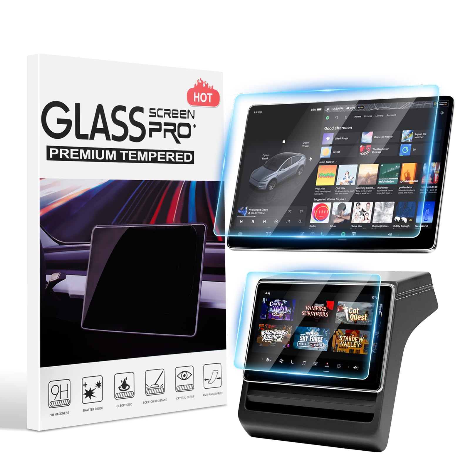2PC Screen Protector for 2026 Tesla Model Y Juniper (Premium &amp; Performance)