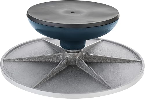 Miniatura 7 de HighFree Rueda de escultura grande de 12 pulgadas, rueda de bandas resistente, placa giratoria de construcción de metal con rodamientos de bolas