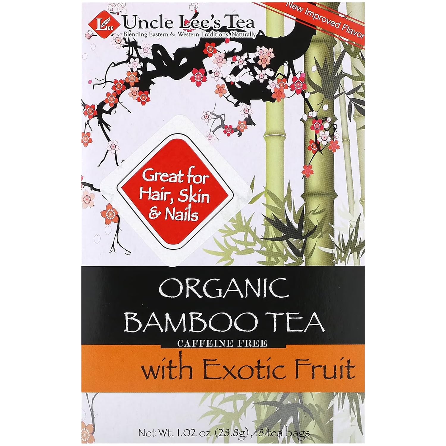 Amazon.com: Uncle Lee's Organic Tea, Bamboo Exotic Fruit  Delicate &  Refreshing Licorice Root Brew, Naturally Caffeine Free, Great for Hair,  Skin & Nails, 18 Tea Bags : Grocery & Gourmet Food