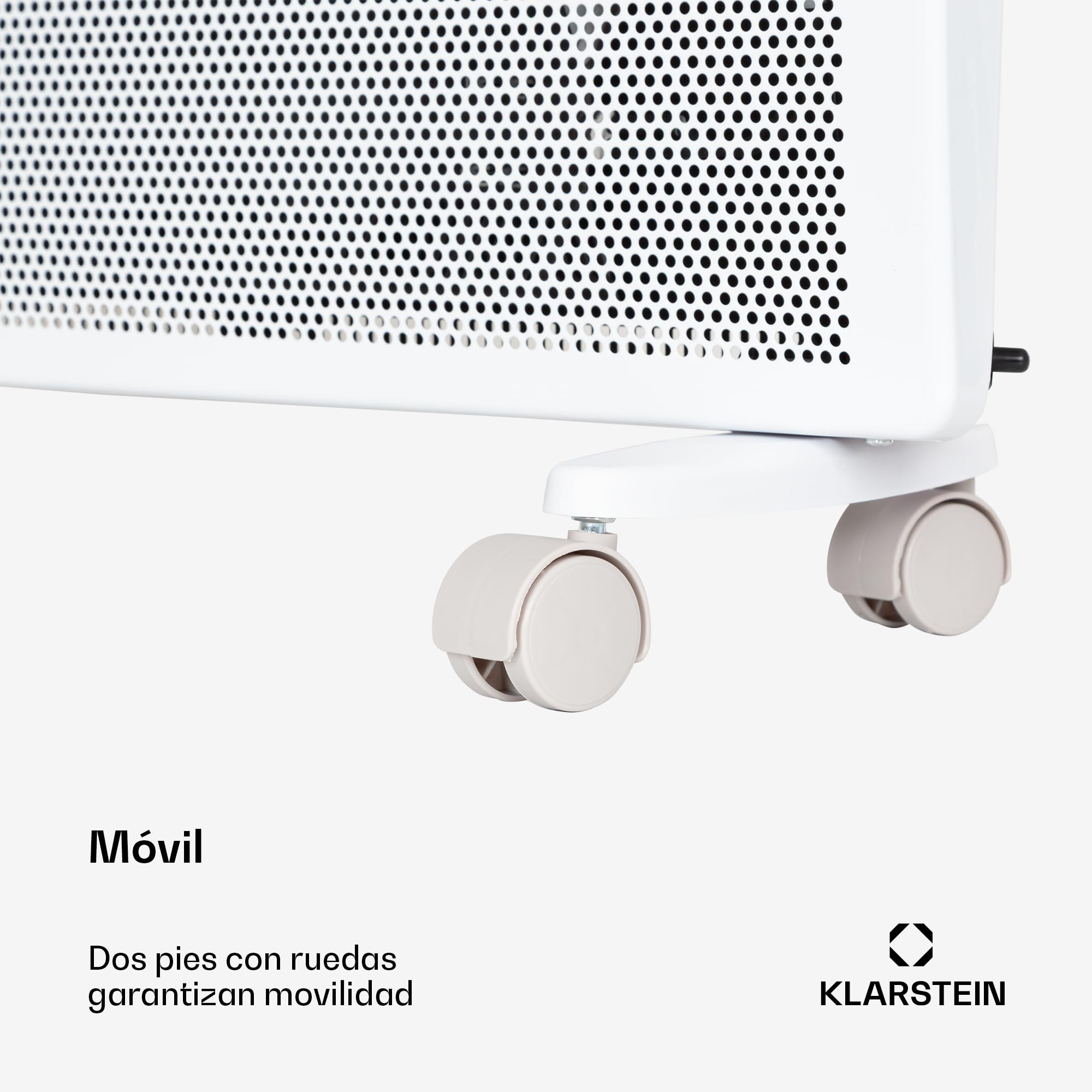 Klarstein Radiador Bajo Consumo Electricos para Casa, Estufa Electrica de 1000W, Radiadores Electricos Infrarrojo con Detección de Ventanas Abiertas, Calefactor Portátil, Ocupa Poco y es Silenciosa