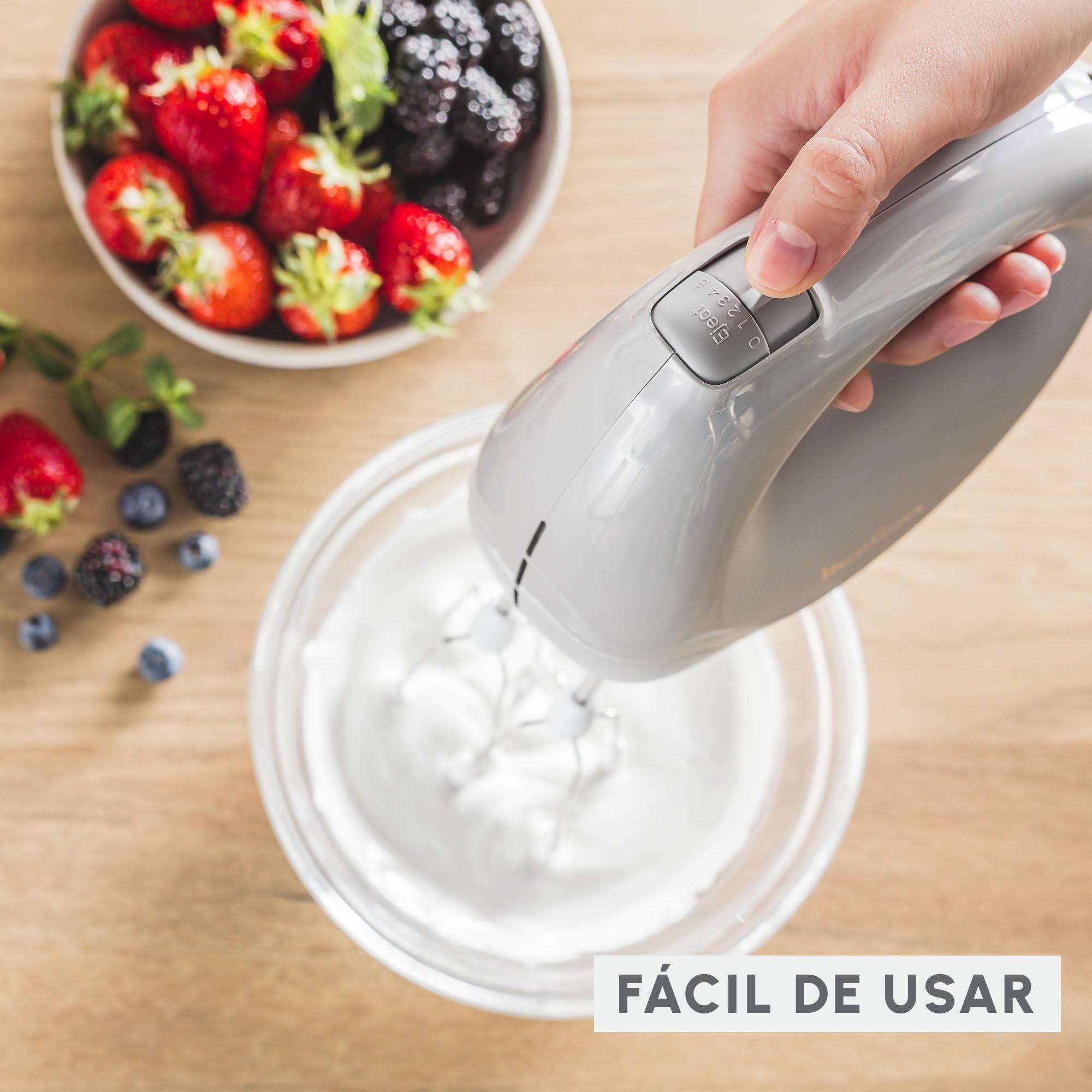 Moulinex Easy Max, Batidora amasadora, 300 W, Compacta, Mezclas homogéneas, Preparación rápidas de salsas, HM262BF0