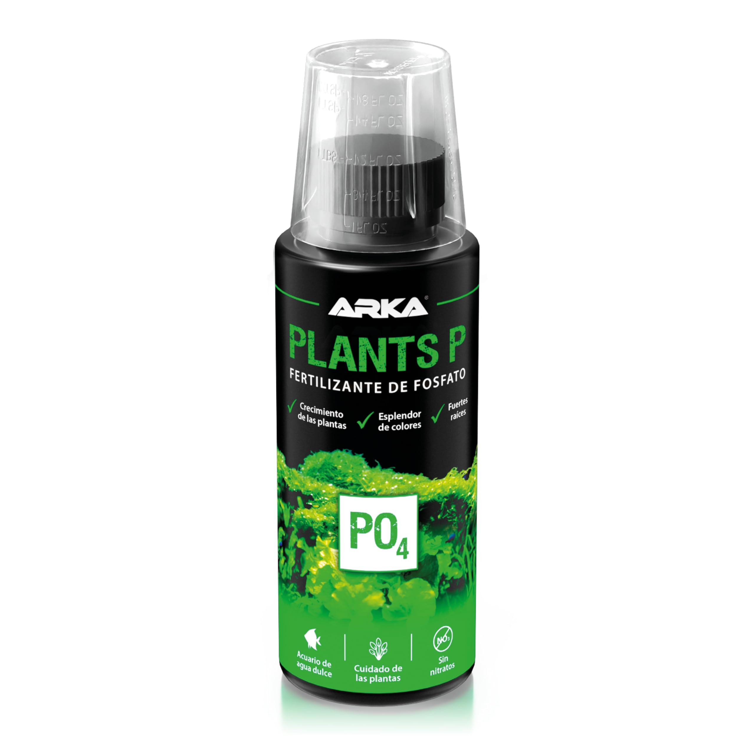 ARKA Plants P - 118 ml - Abono fosfatado Altamente eficaz para un Crecimiento exuberante de Las Plantas en acuarios de Agua Dulce, sin nitratos, Ideal para el aquascaping.