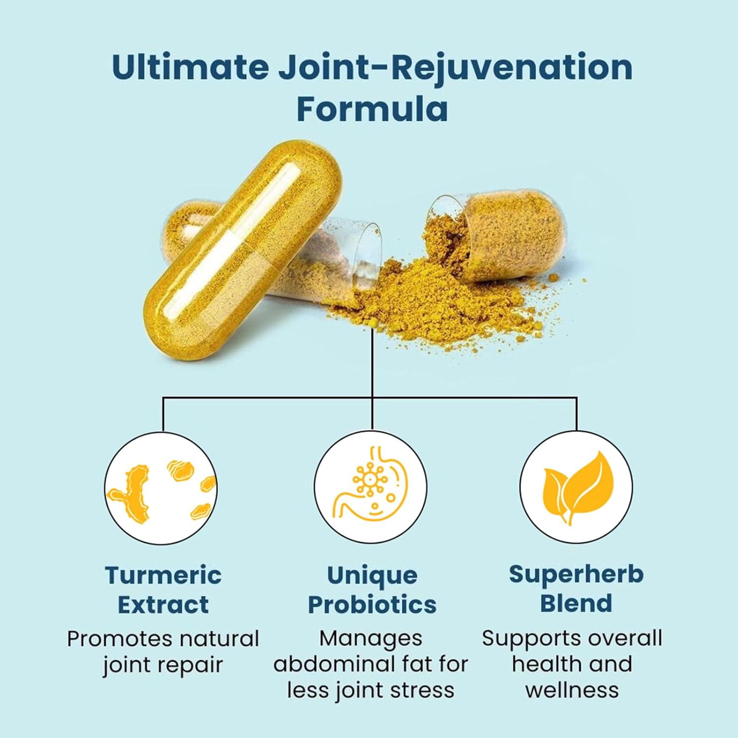 Probiotics for Women Digestive Health, Turmeric Curcumin Moringa, Menopause, Joint Support Sexy Midsection Curves, Bloat, 60 Capsules - Image 3