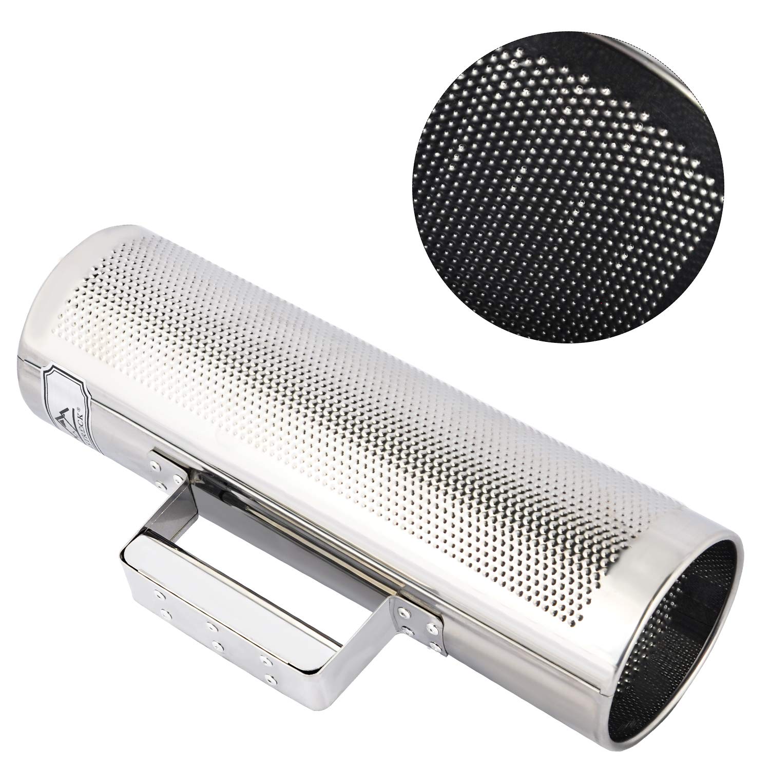 EASTROCK Acero Inoxidable Güiros 12"4" Instrumento de Percusión Herramienta de Entrenamiento Musical con Raspador, Acompañamiento de Banda Profesional Instrumento de Guiro