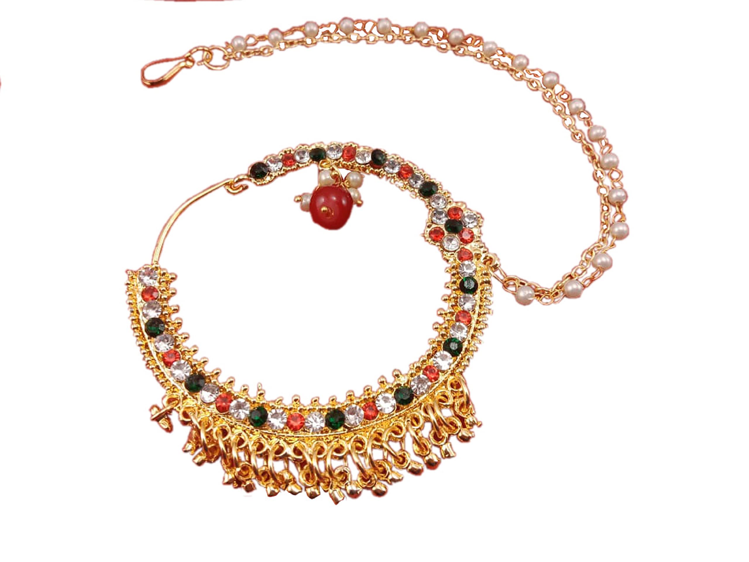 verma collection Zircon Gold-plated Plated Metal Nathiya (B0BH4SN4BW) Amazon Price History, Amazon Price Tracker