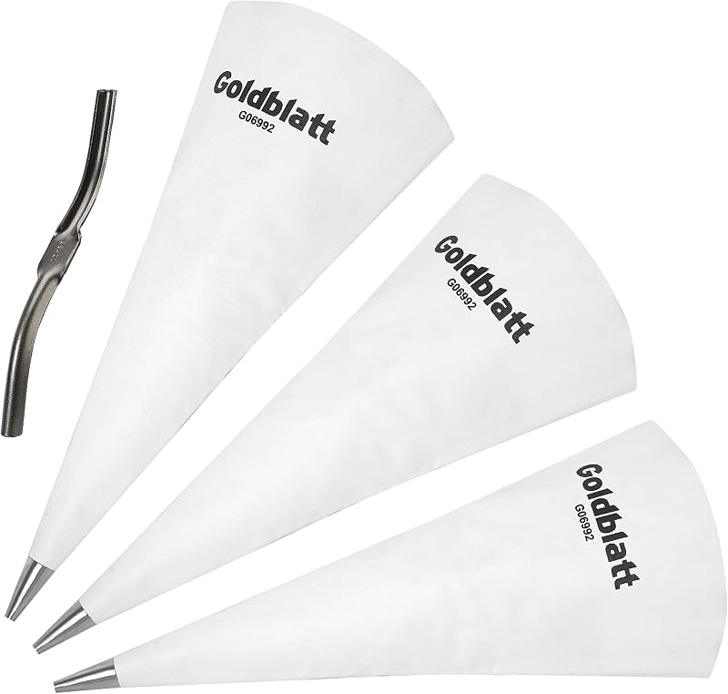 Goldblatt 4 Pieces Masonry Grout Mortar Bag Set with Brick Jointer for Tile | Heavy Vinyl Made, Grout Gun, Heat Sealed Seam, Reusable Design, Cement Application, Stone Block Work, Caulking Projects