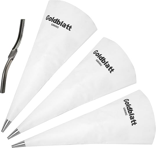 Goldblatt 4 Pieces Tile Grout Masonry Mortar Bag Set, Includes 3 Pieces Tear Puncture Resistant Grout Bag & 1 Piece Brick Jointer for Tile Installation Work