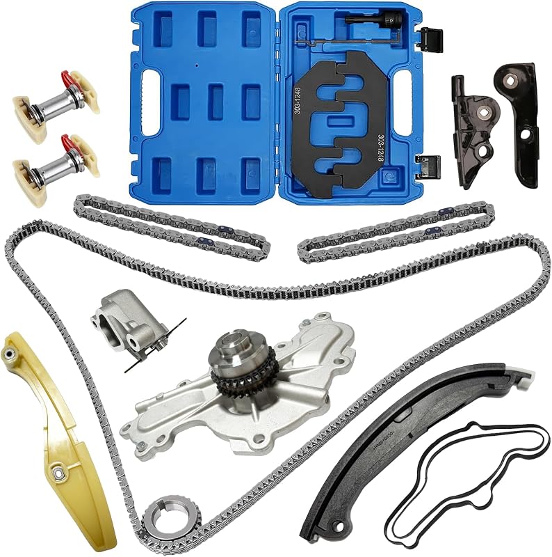 Kit de corrente de distribuição com bomba d’água PRSGZDP e ferramentas para Ford 3.5L/3.7L V6 – 1 conjunto
