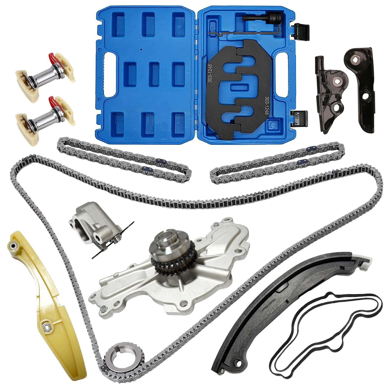 View 1 of PRSGZDP Timing Chain Kit with Water Pump and Camshaft Tools