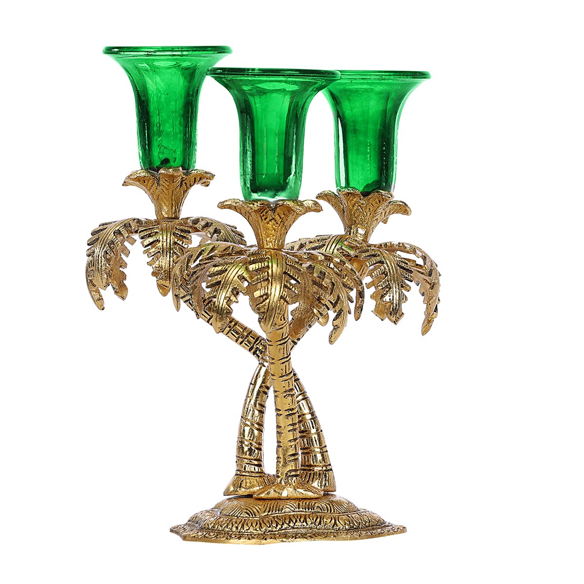 NM Aluminium Date Tree Candle Stand for Triple Candle-image-14
