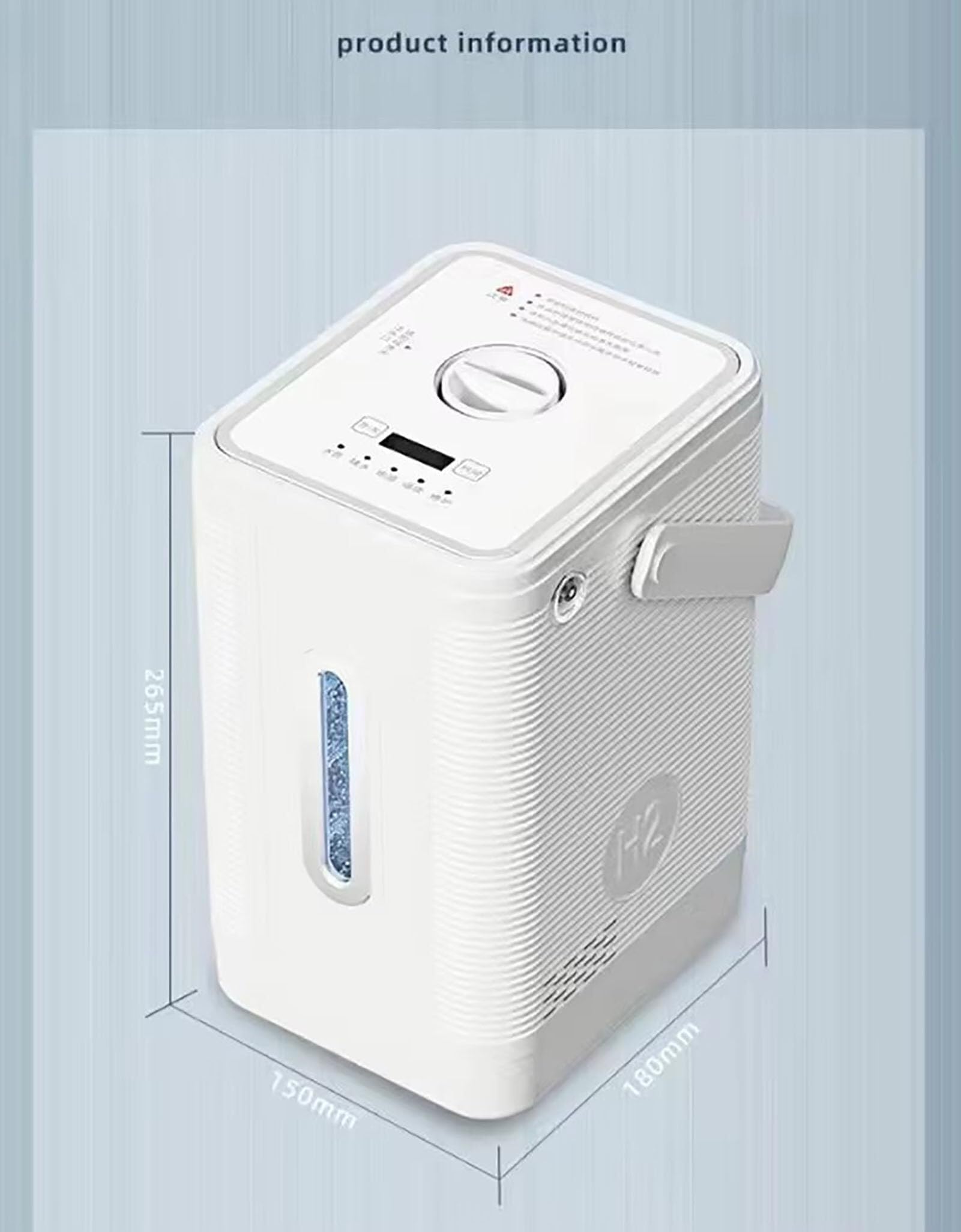 Wasserstoffgenerator, 99,99% hochreines Wasserstoff-Inhalationsgerät, 225/300/450 ml/min, for Zuhause, Reisen, PEM-Technologie, H2-Inhalator mit zwei Ausgängen(225ml)