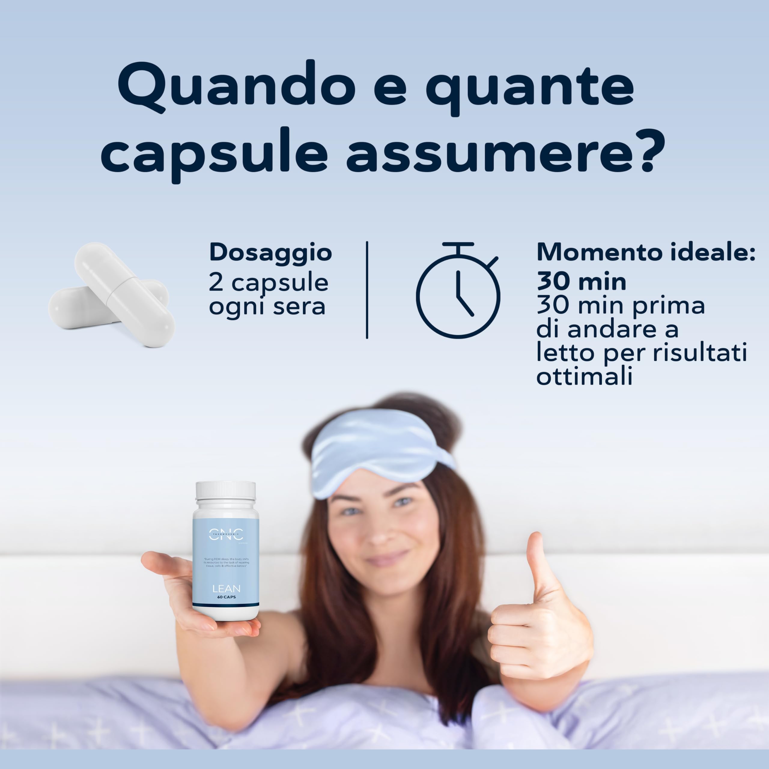 QSTA LEAN – Formula Notturna Senza Caffeina con Carnitina, Garcinia, Bioperine, Curcuma, Valeriana, Magnesio e Tarassaco – Nutrienti per Metabolismo e Benessere – Adatto ai Vegani