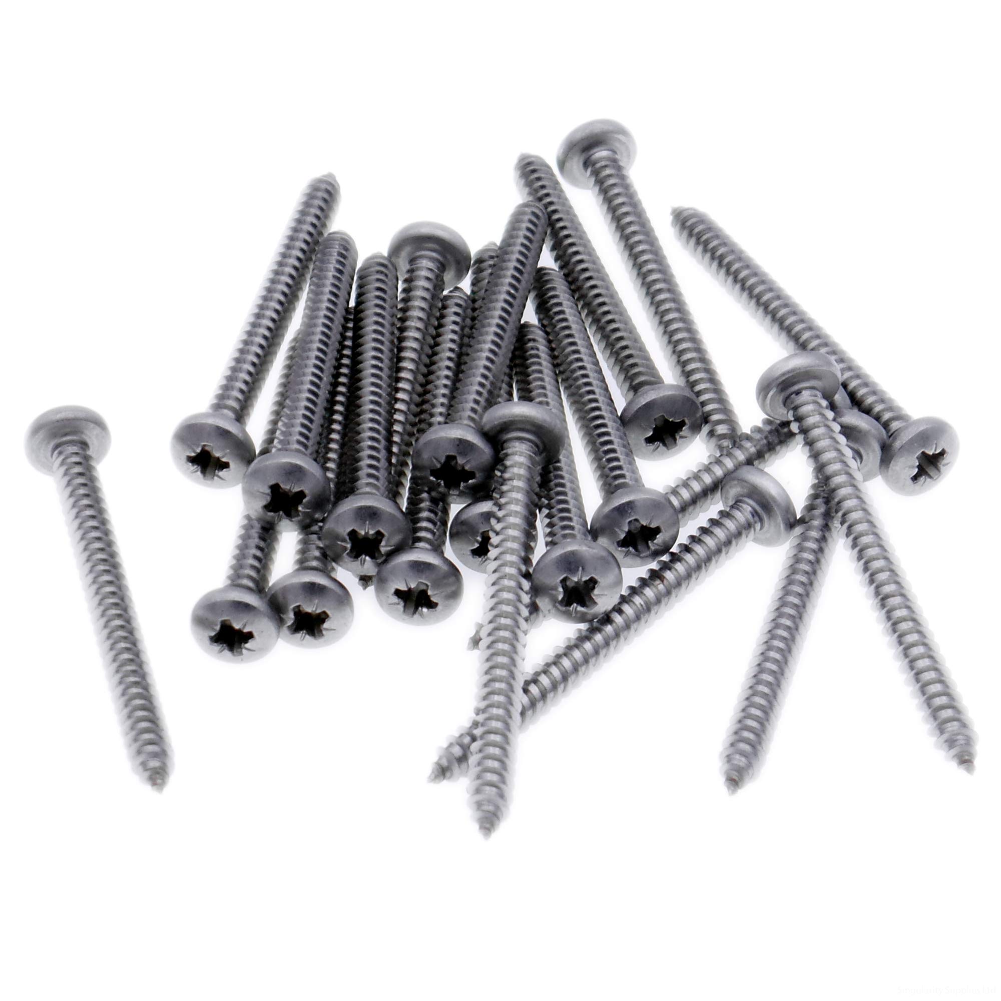 Singularity Supplies No.2 X 0.875 (2.2Mm X 22Mm) Pozi Pan Self-Tapping Screw - Stainless Steel (A2) (Pack Of 20)