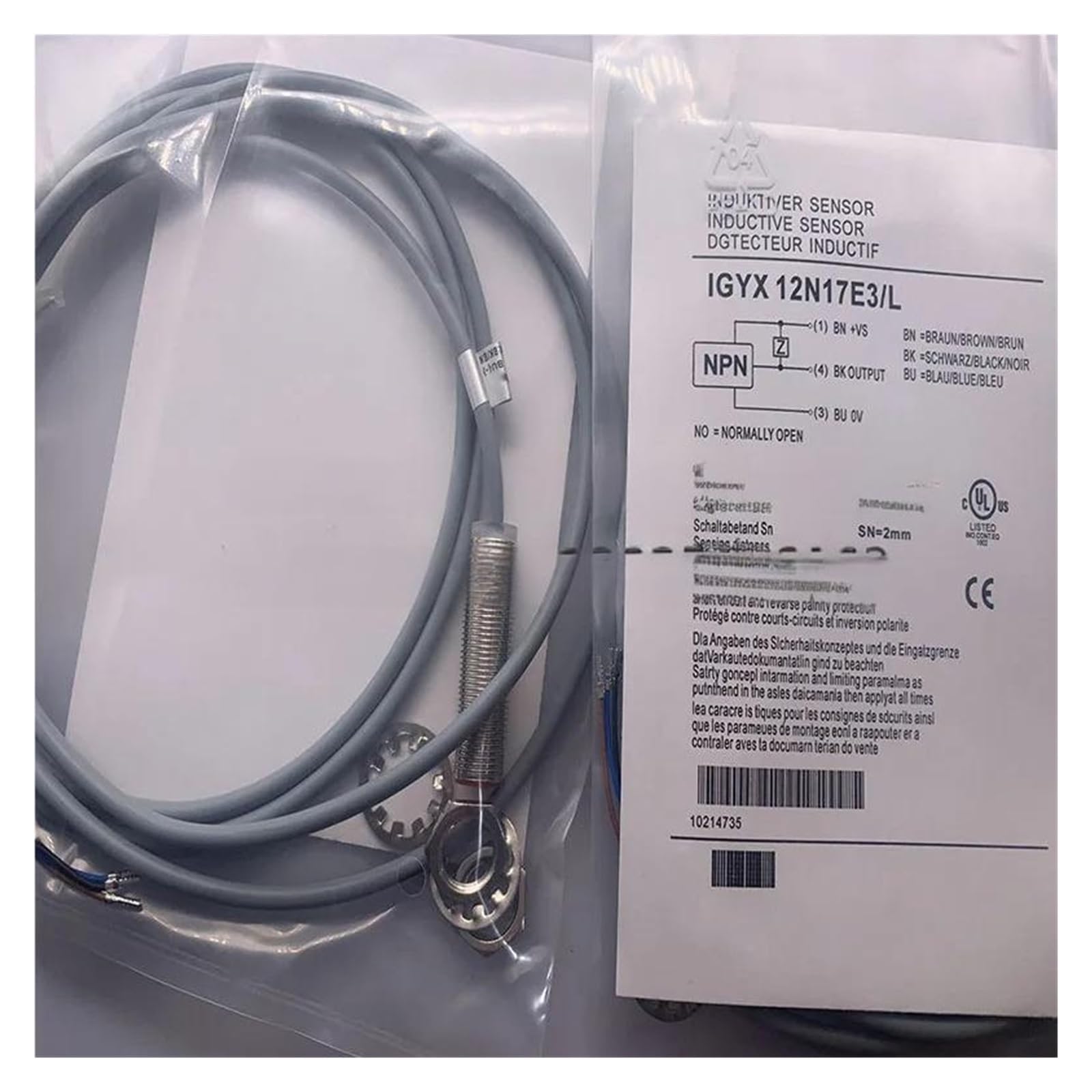 Capteur de proximité de type IGYX18N37B3/S14L pour l'industrie