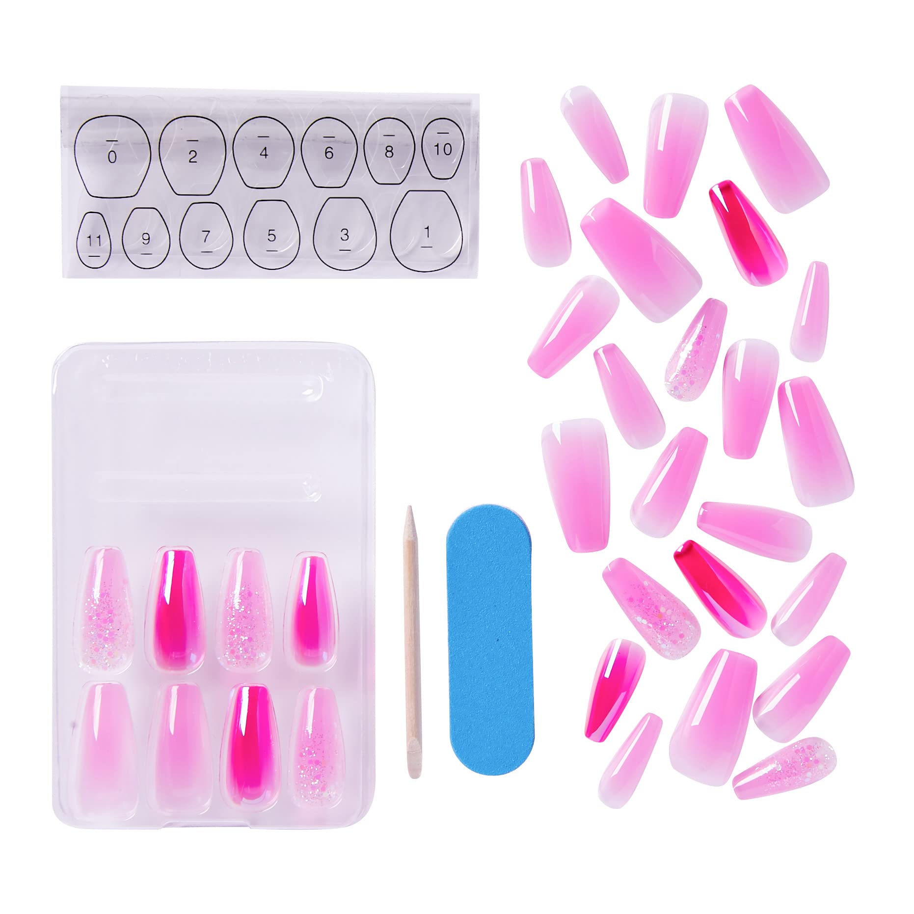 KISS Jelly Fantasy Translucent Sculpted Press-On Nails with Glue