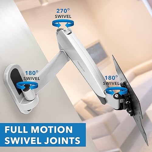 Miniatura 5 de Mount-It! Soporte de pared para TV de altura ajustable con brazo de resorte de gas de contrapeso, diseño articulado de movimiento completo para