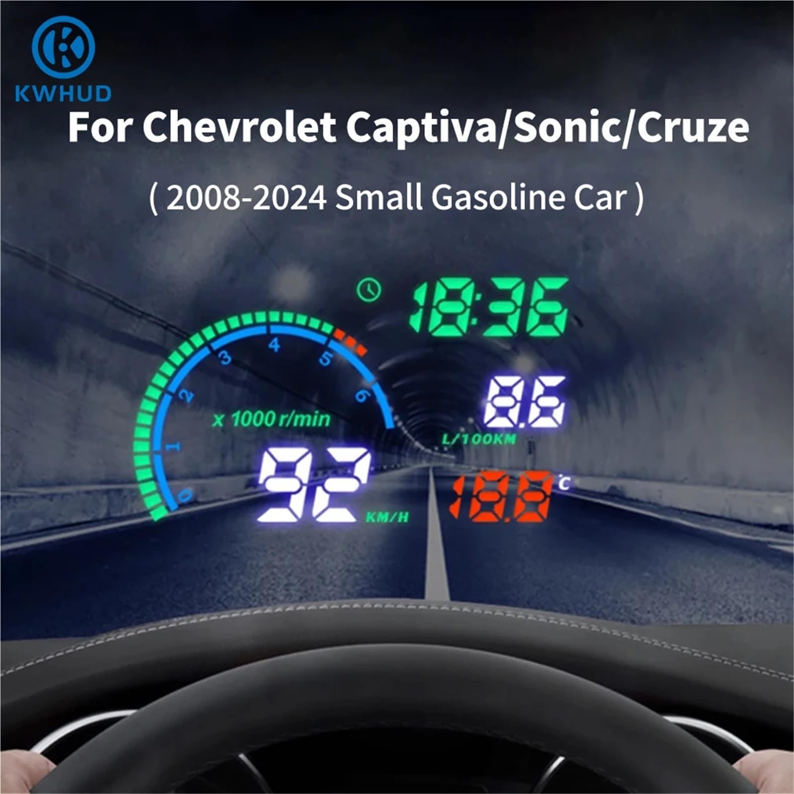 HUD OBD2 Head Up Display Windshield Projector for Gasoline Car Speedometer