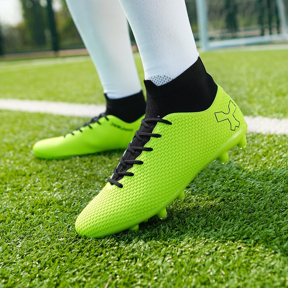 Men's Soccer Cleats Football Cleats for Mens Big Boys High-Top Spikes Shoes for Youth Professional Training Turf Indoor Outdoor Sneaker