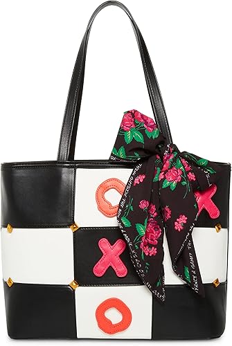 Miniatura 7 de Betsey Johnson Tic Tac Tote, NegroBlanco, NegroBlanco