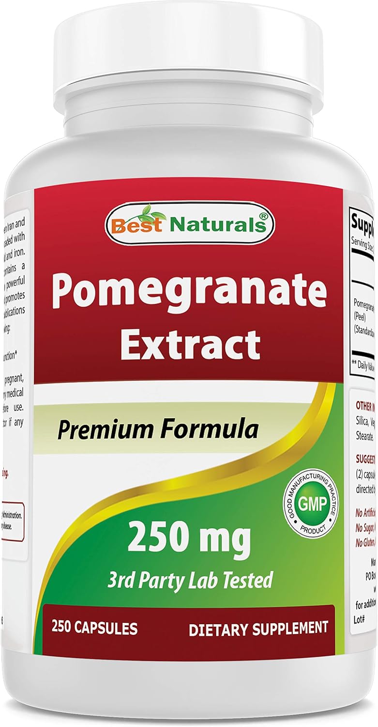 Best Naturals Pomegranate Extract 250 mg 250 Capsules
