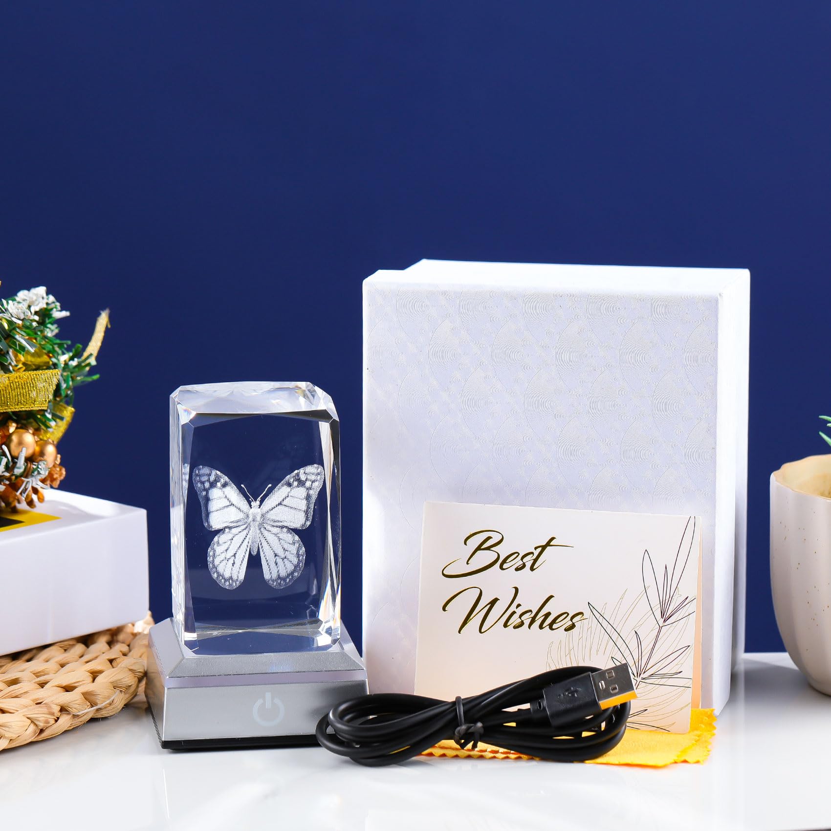 Regalos de cubo de cristal 3D para mujeres y hombres
