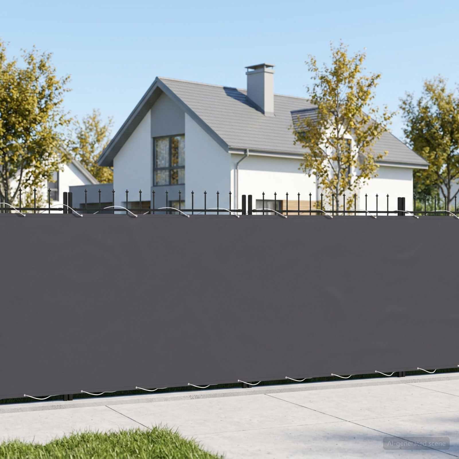 Gecheer Balkon Sichtschutz 1,2 x 15 m Stoff mit PU-Beschichtung, Balkon Sichtschutz Balkonbespannung Balkonabdeckung für Kleinbalkon Garten Loggia42036759