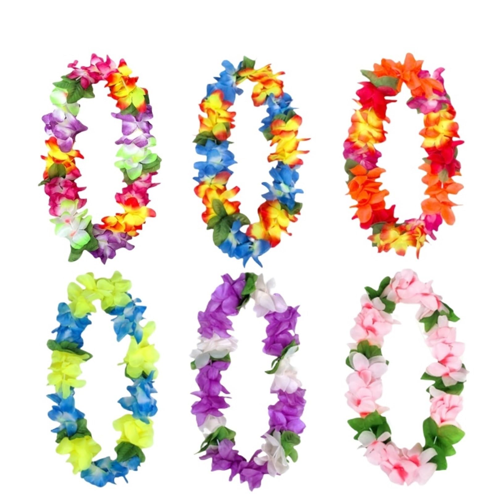 Hawajska garlanda, Hawajskie Girlandy Kwiatowe, Naszyjnik Tropikalny Leis Wielokolorowy 18-60 Szt(24pcs)