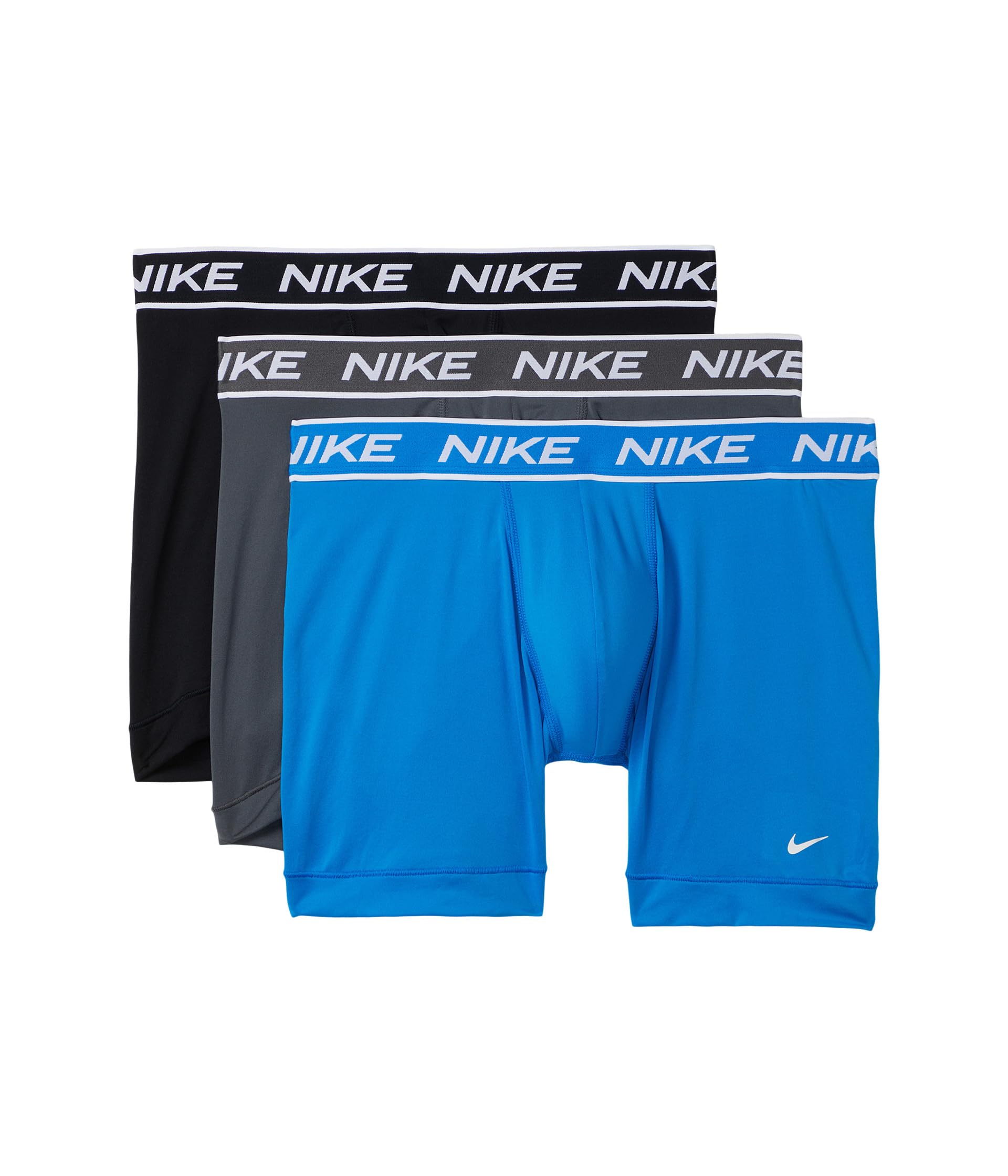 Nike Men's All Day Micro Stretch Boxer Brief Underwear (3-Pack), Photo Blue/Iron Grey/Black, XXL (Pack of 3)