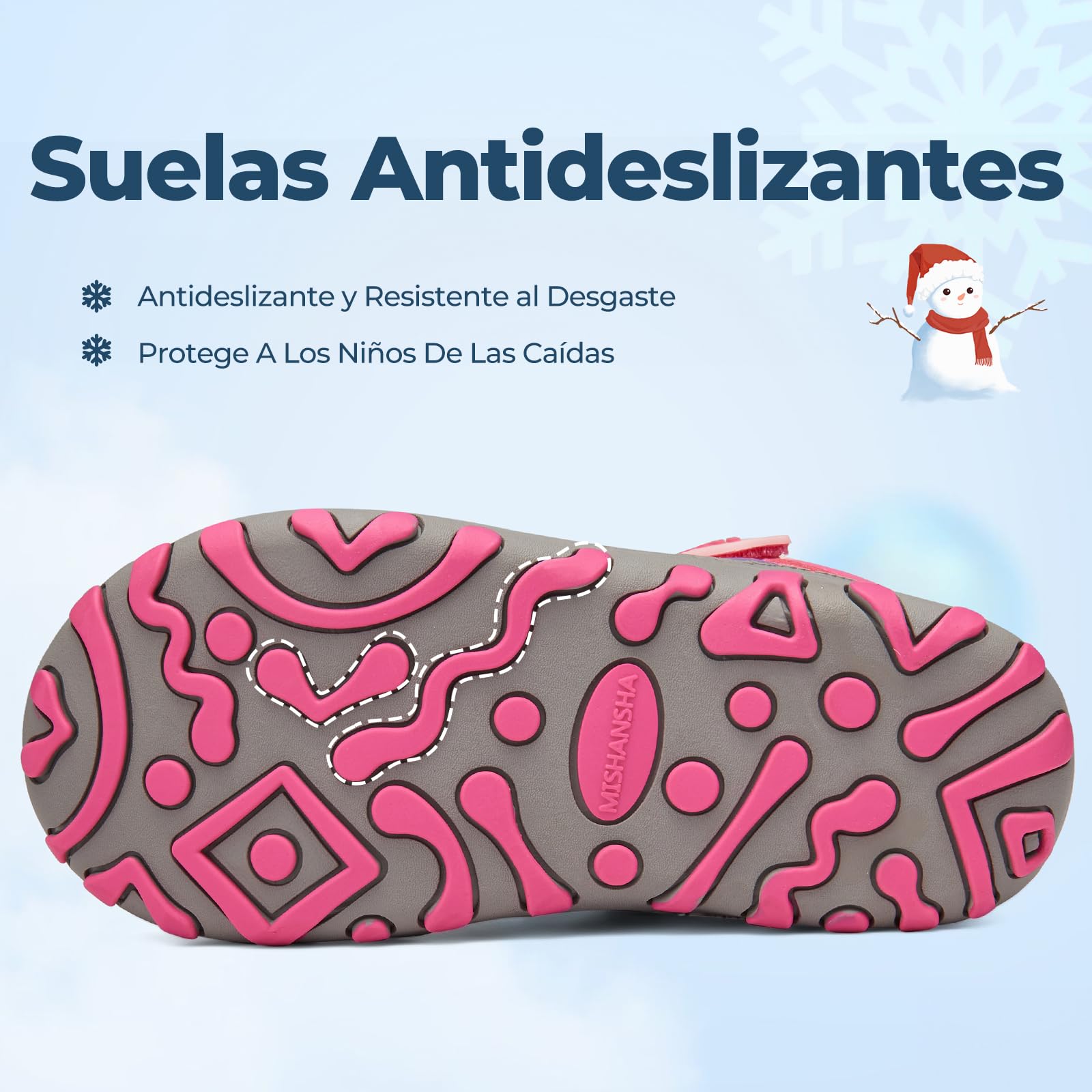 Mishansha Botas de Nieve Niños Botines Invierno Cómodo con Forro Acolchado