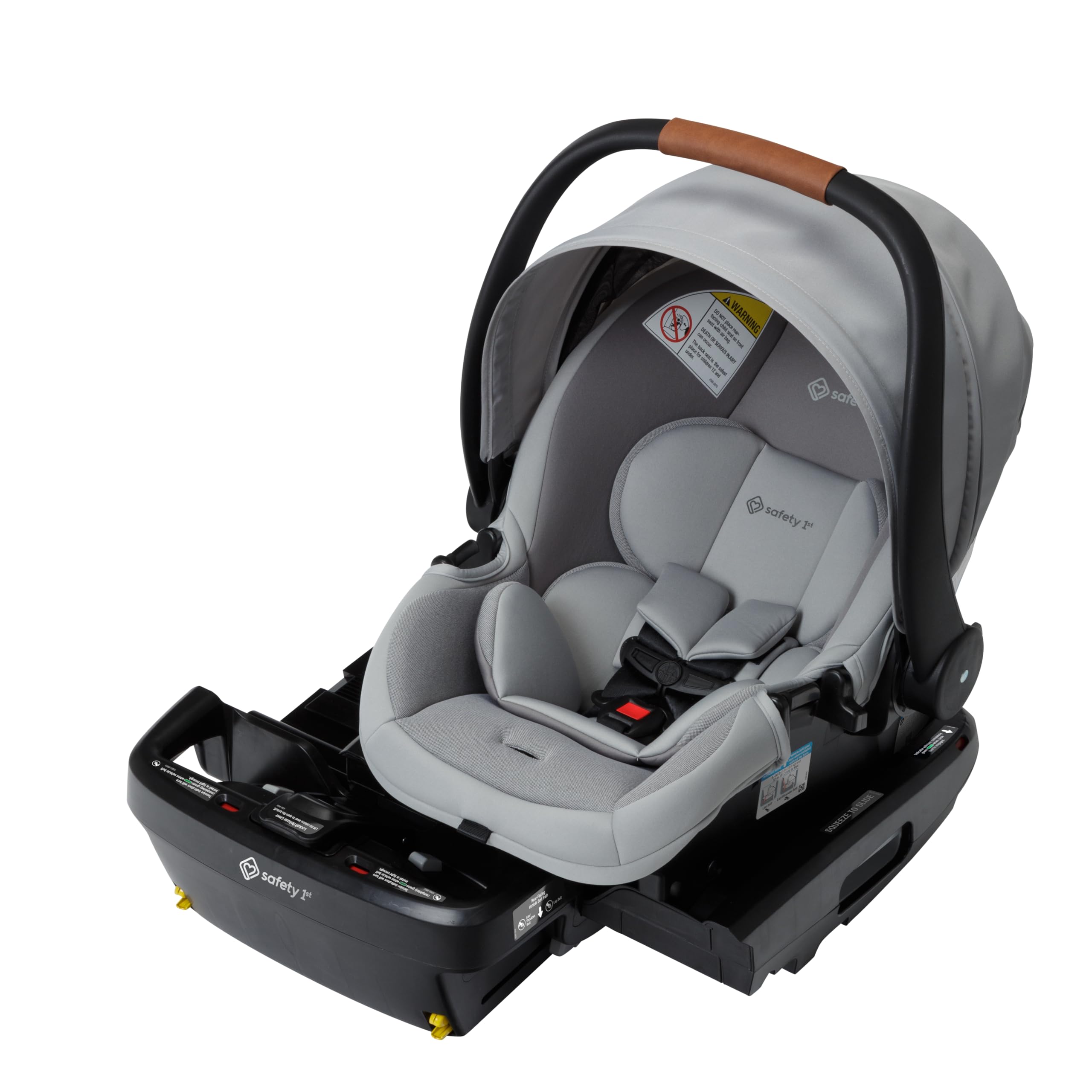 Safety 1st® onBoard™ Slide DLX Infant Car Seat w/SafetySlide™ Base, Easy-Install Rigid Latch, Lightweight Rear-Facing Seat, Newborn Carrier, Extra-Large Canopy, Travel System Ready, Dusty Marble