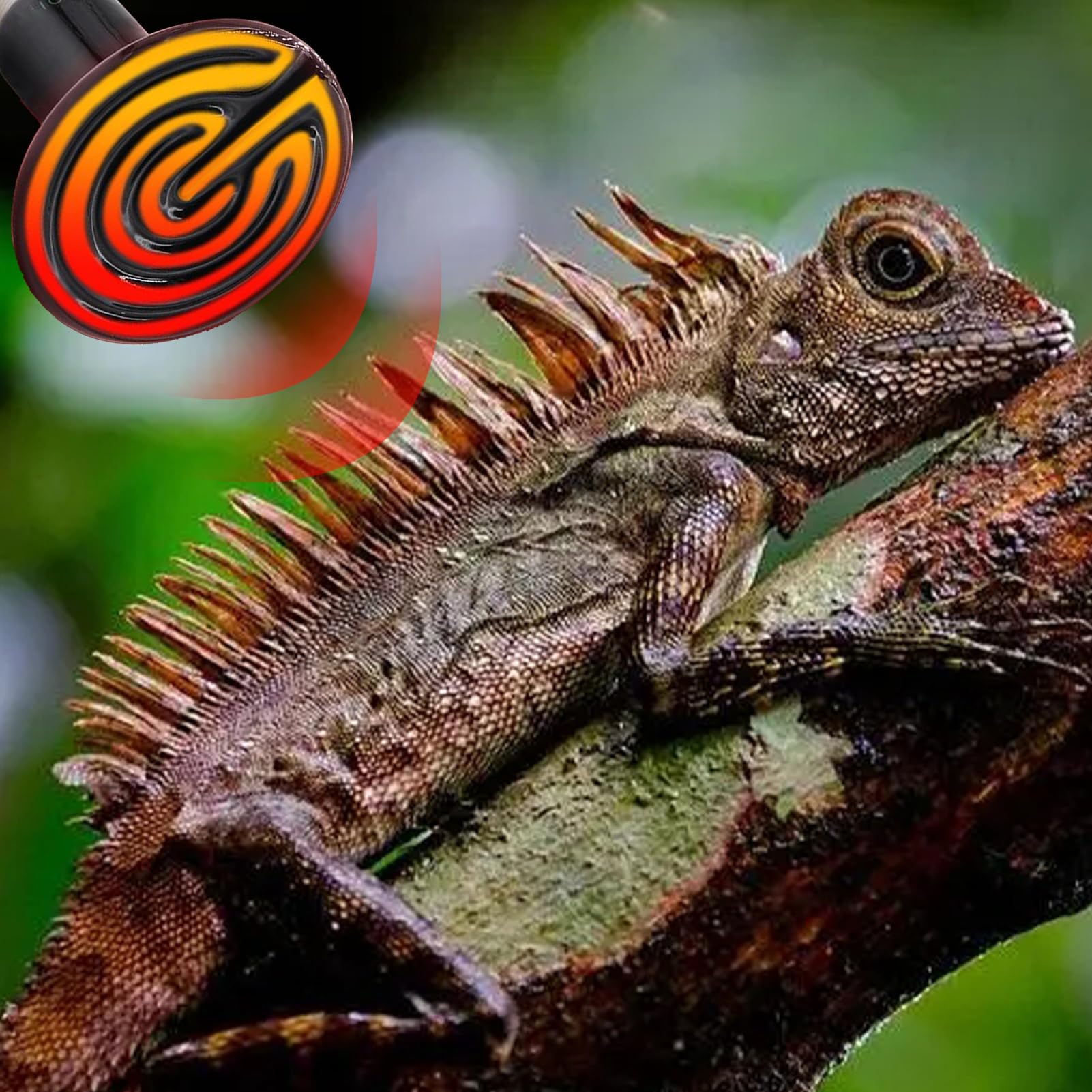 Produktbild von DERNORD Reptilien Wärmelampe Terrarium - Keramik Heizstrahler Für Schildkröte Urzeitkrebse