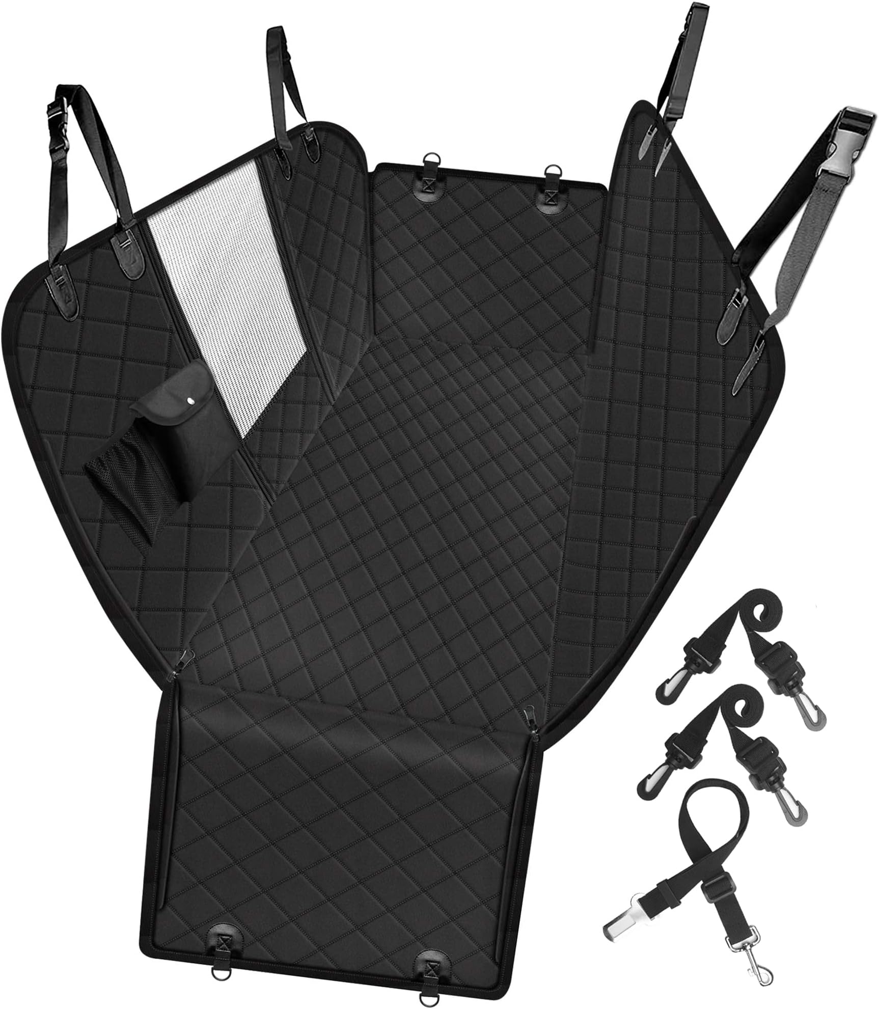 Honest Luxury Quilted Dog Car Seat Covers with Side Flap