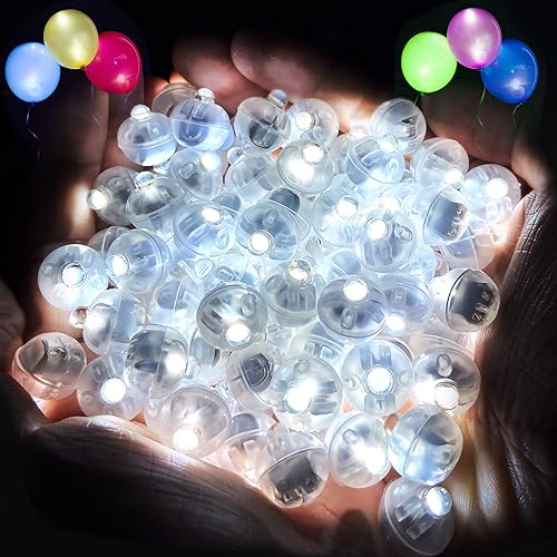 ZGWJ 100 mini luces LED, globos iluminados para decoraciones de fiestas, luces de neón para farol de papel, huevos de Pascua, fiesta de cumpleaños,