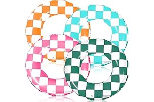 Wettarn 4 Pcs Pool Tubes with Fun Prints, Inflatable Floats Swimming Toys,...
