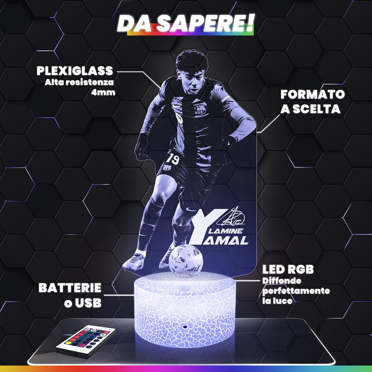 Lampe 3D R. Federer Tennis Décoration R.Garros Wimble Don, Idée Cadeau Homme Femme, Objet R. Federer Tennis Veilleuse Adulte Déco Chambre, Idee Cadeau Homme Femme Original, TOP