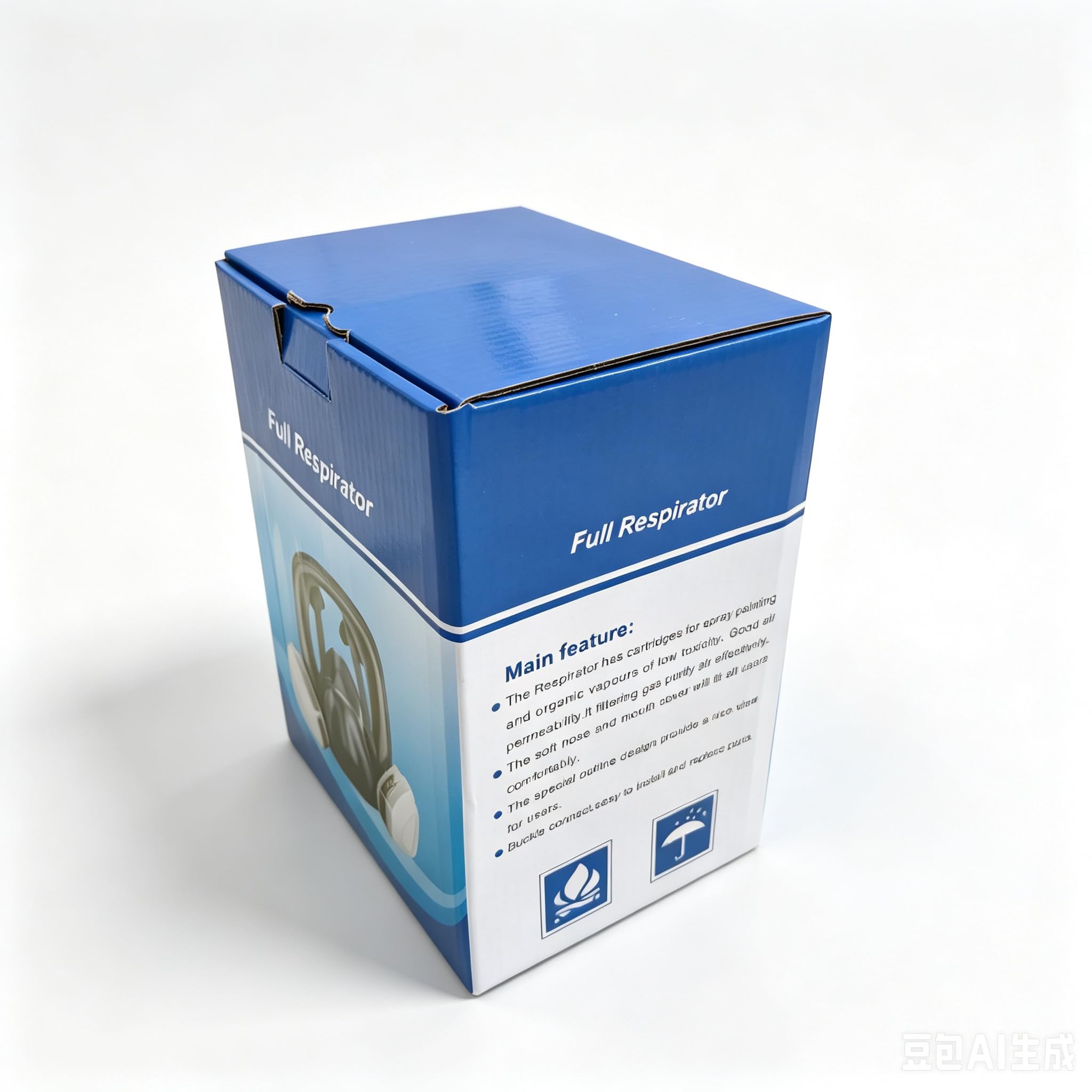 Masque respiratoire intégral avec filtre à charbon actif de 40 mm, filtres 6001CN, pour gaz, poussière, peinture aérosol et produits chimiques (masque + 40 mm + 6001 + 10 filtres)