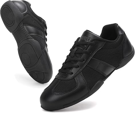 Cheerleading Cheer Shoes for Girls Womens Dance Jazz Sneaker Lace-Up Gym Yoga Sport Aerobics Trainer Competition School Shoes