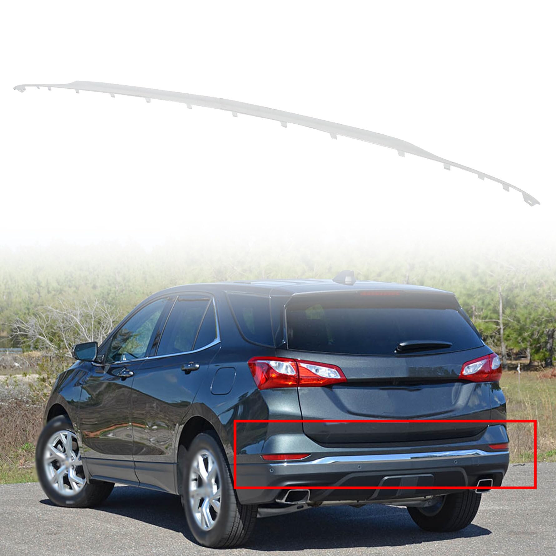 Amazon.com: munirater Rear Bumper Lower Molding Trim Chrome