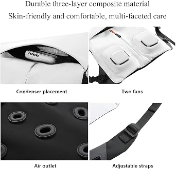 Air Conditioned Jacket with 2 Fans+1Gel Cooling Main Unit, Ice Cooling Vest Lightweight Cooling Vest with Fans for Outdoor Work,Camping,Farm,Jobsite