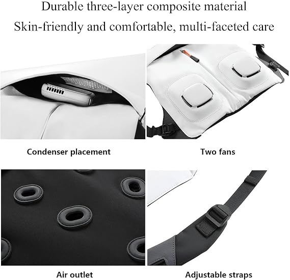 Air Conditioned Jacket with 2 Fans+1Gel Cooling Main Unit, Ice Cooling Vest Lightweight Cooling Vest with Fans for Outdoor Work,Camping,Farm,Jobsite
