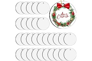 Sublimation Ornament Blanks Bulk, 30Pcs Christmas Tree Décor Blanks