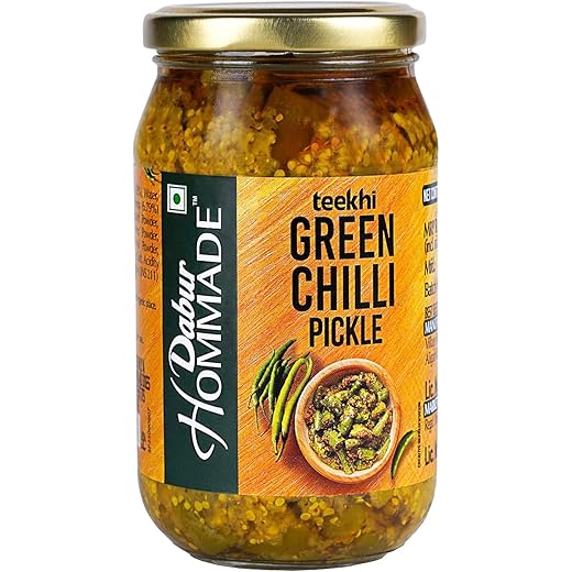 Dabur Hommade Green Chilli Pickle 400g